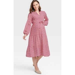 Isabel long sleeve maternity dress